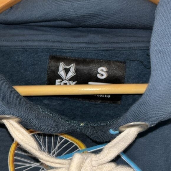 Fox Amsterdam  bicycle capital of the world blue hooded sweatshirt size small - Picture 4 of 6